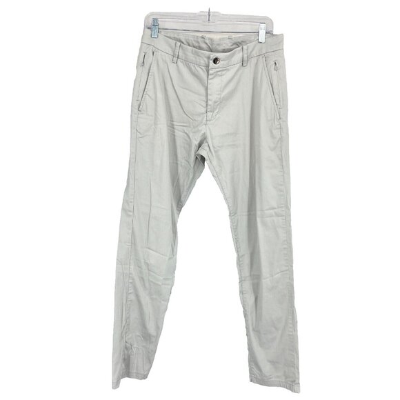 Birddogs Men 32x32 Performance Chino Pant Unlined Ivory Stretch Commute Travel
